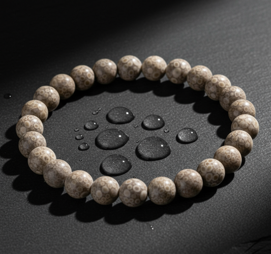 Maifanite Bracelet on Dark Stone