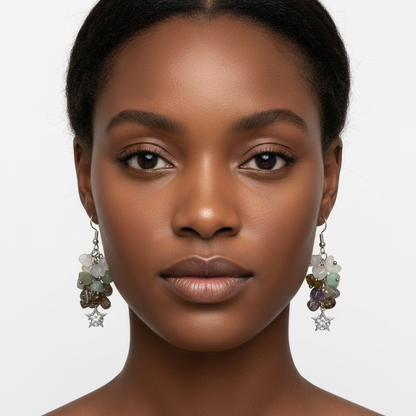 Mixed Gemstones Star - Afro Model