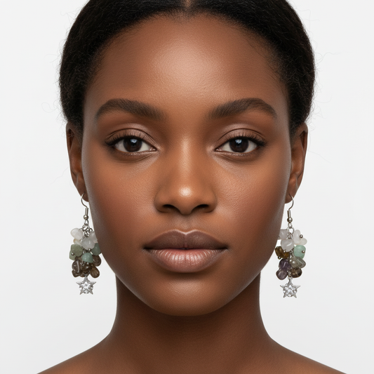 Mixed Gemstones Star - Afro Model