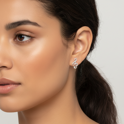 Modelo Musical Notes Earrings