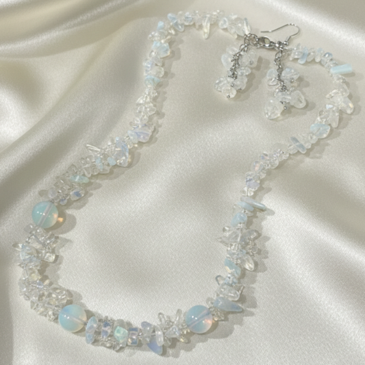 Opalite Crystal Set - Fondo Satinado Crema