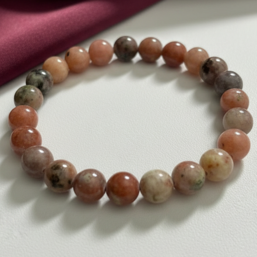 Pink moss agate bracelet product photo