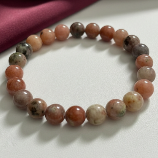 Pink moss agate bracelet product photo