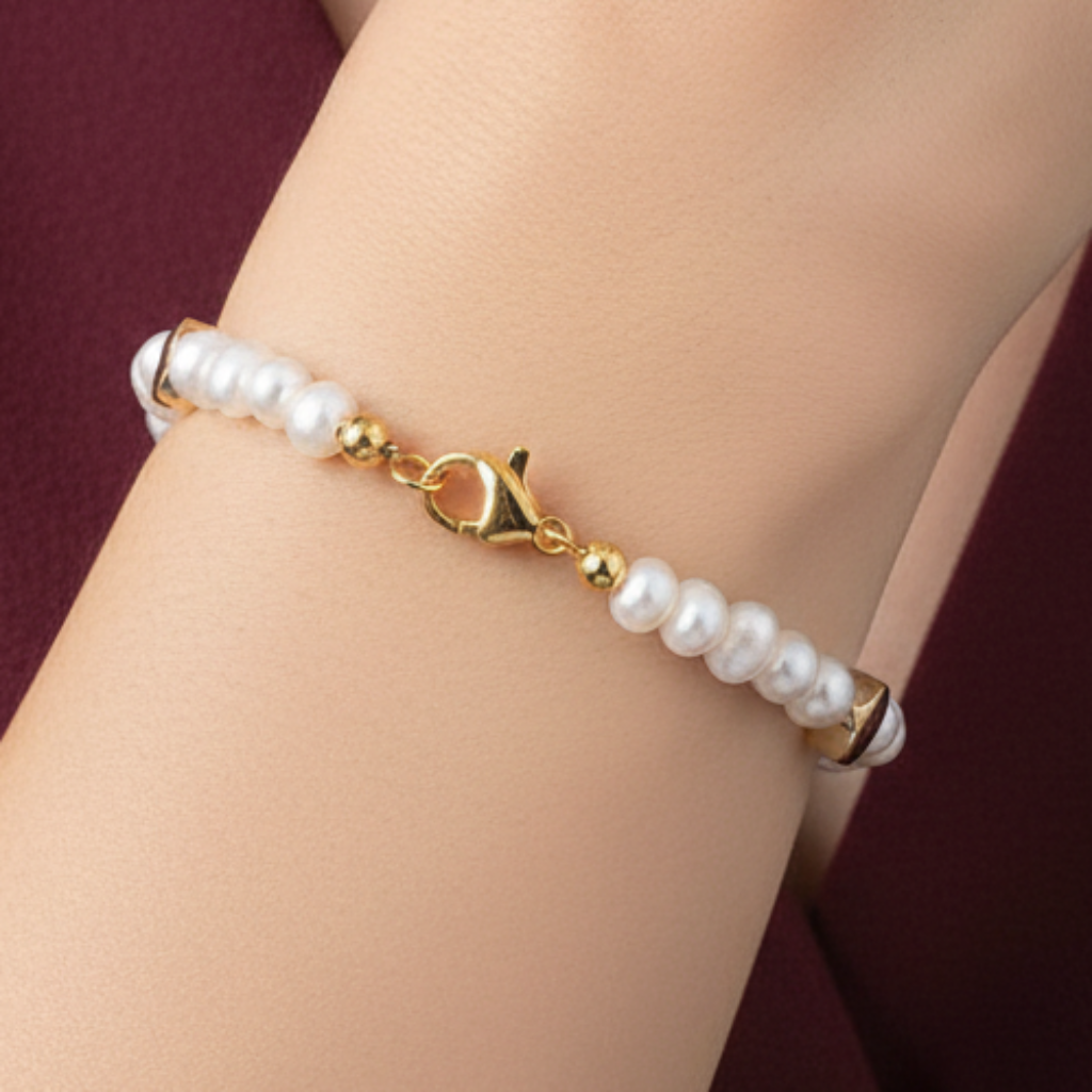 Pulsera con top burgundy - close-up del producto