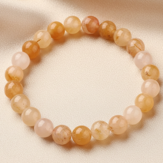 Pulsera Jade Amarillo - Fondo Champagne Dorado