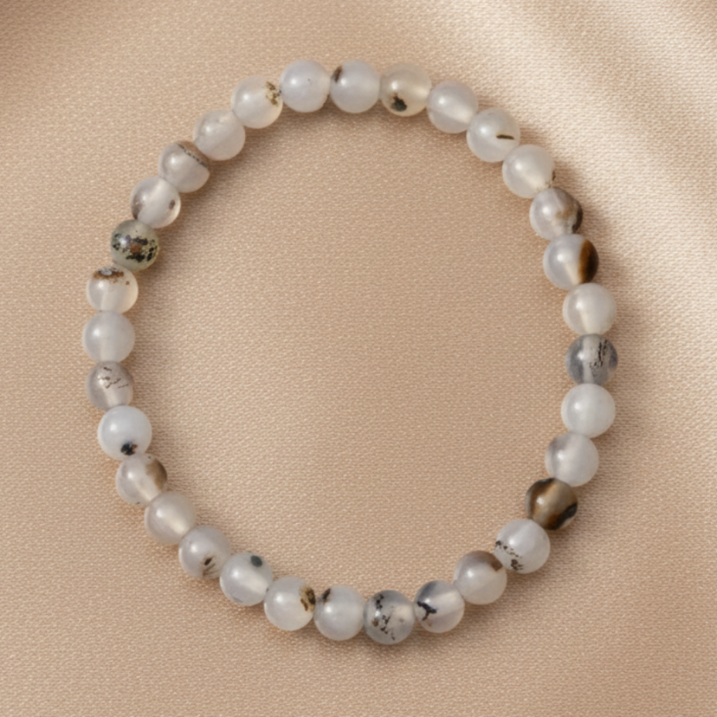 Pulsera Montana Ágata - Fondo Beige Satinado