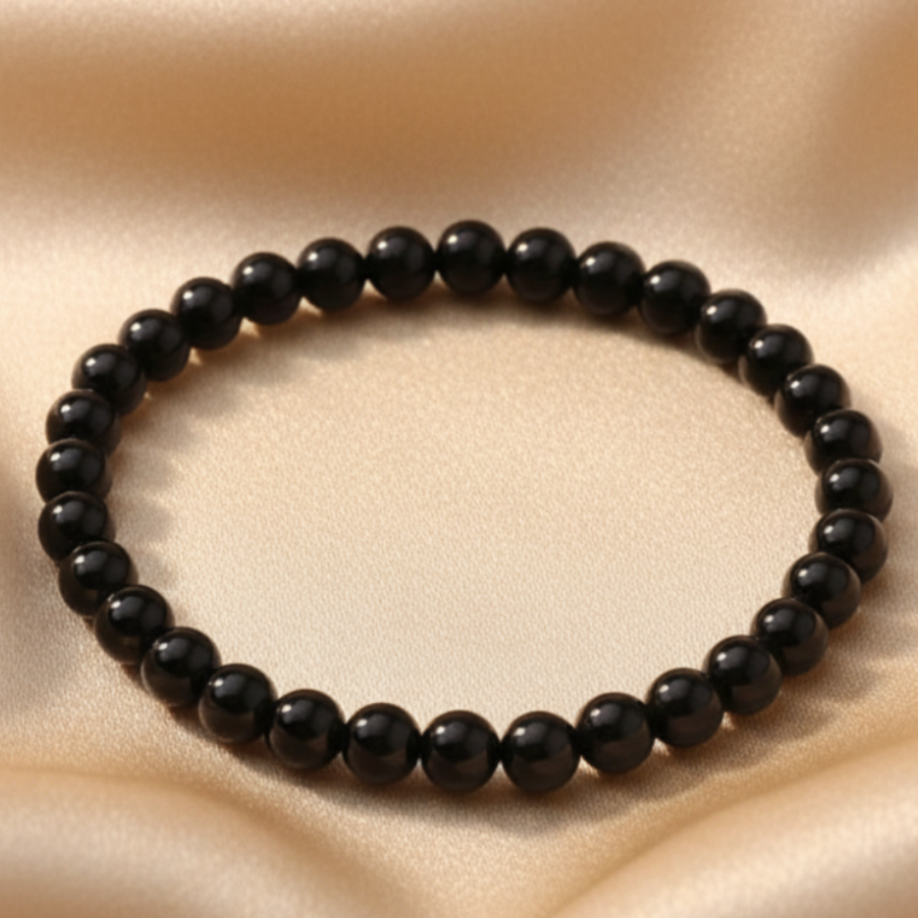Pulsera Obsidiana - Fondo Light Gold