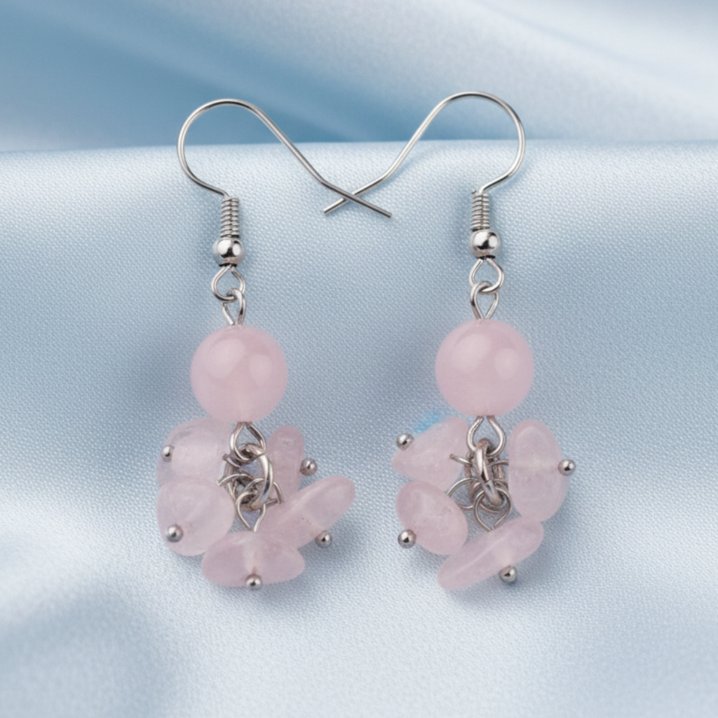 Rose Quartz - Baby Blue Satin