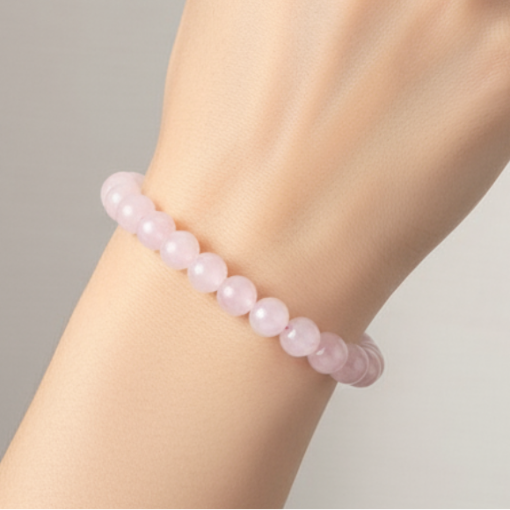 Rose Quartz Bracelet Model Photo