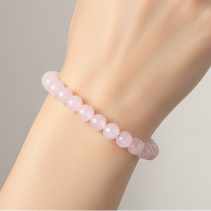 Rose Quartz Bracelet Model Photo