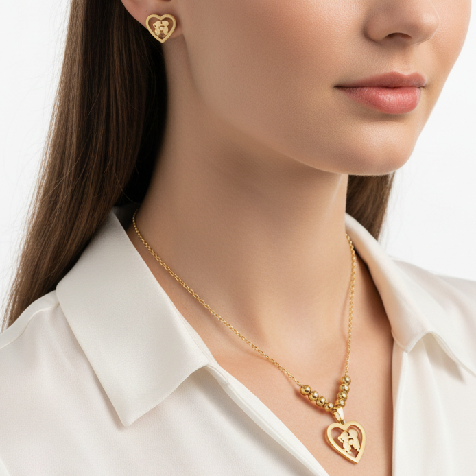 Set Love Knots con blusa blanca