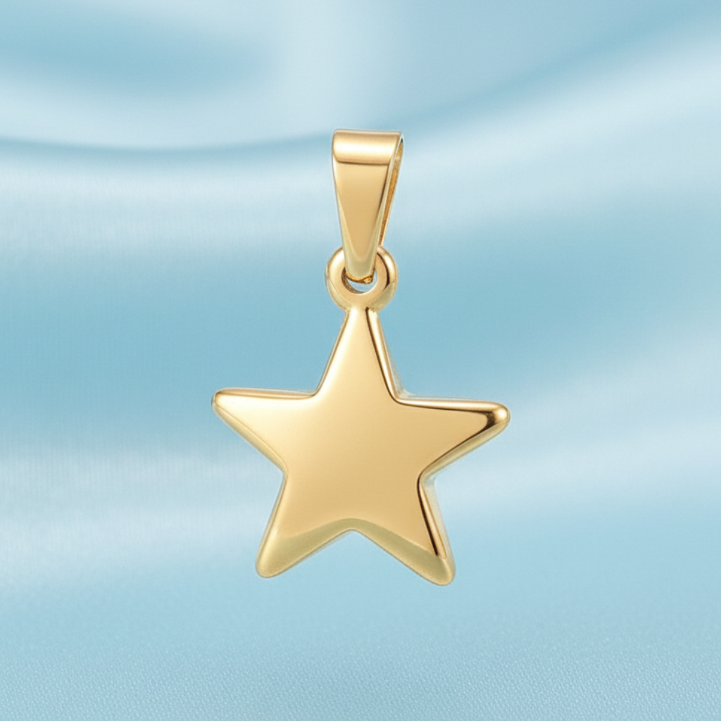 Star pendant gold front