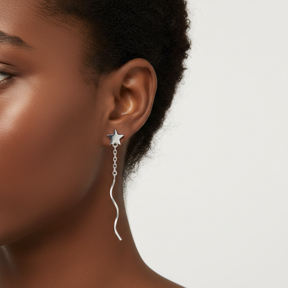 Star Threader Earring - One Ear Afro Model