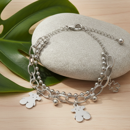 Teddy Bear Bracelet - Nature Background