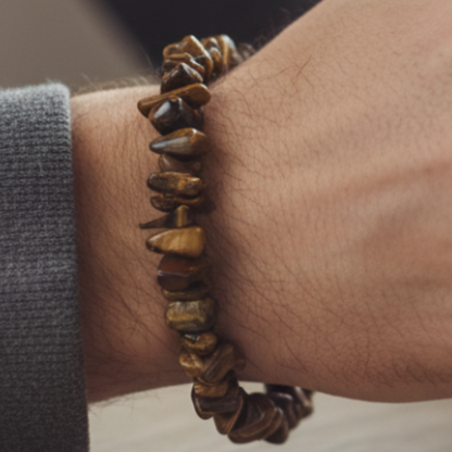 Tiger's Eye Bracelet Male Coffee