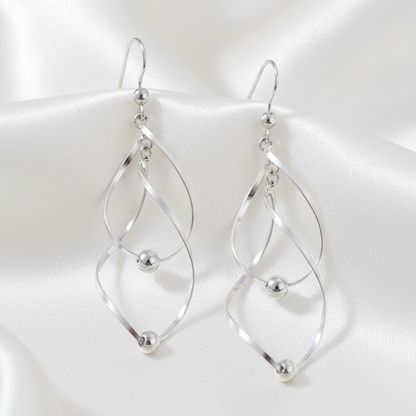 Twisted earrings - satinado claro