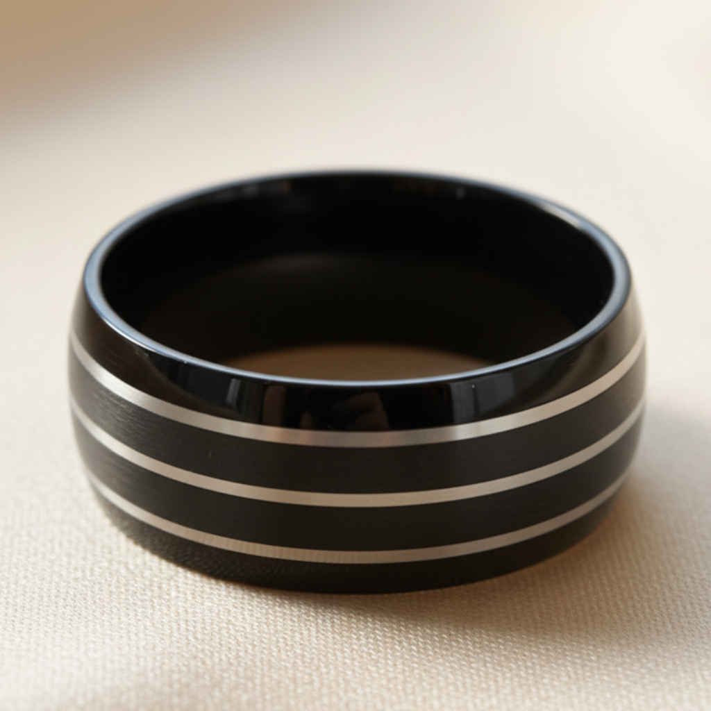 Two-Tone Ring - Light Gold Satin